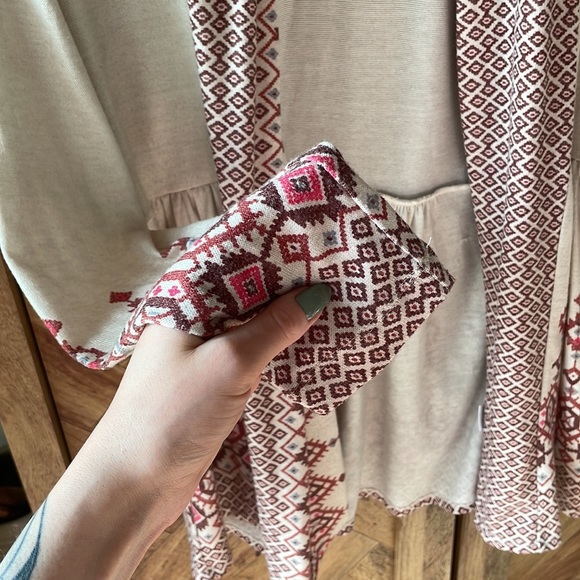 Anthropologie One September bohemian cardigan sweater in cream - Picture 5 of 10